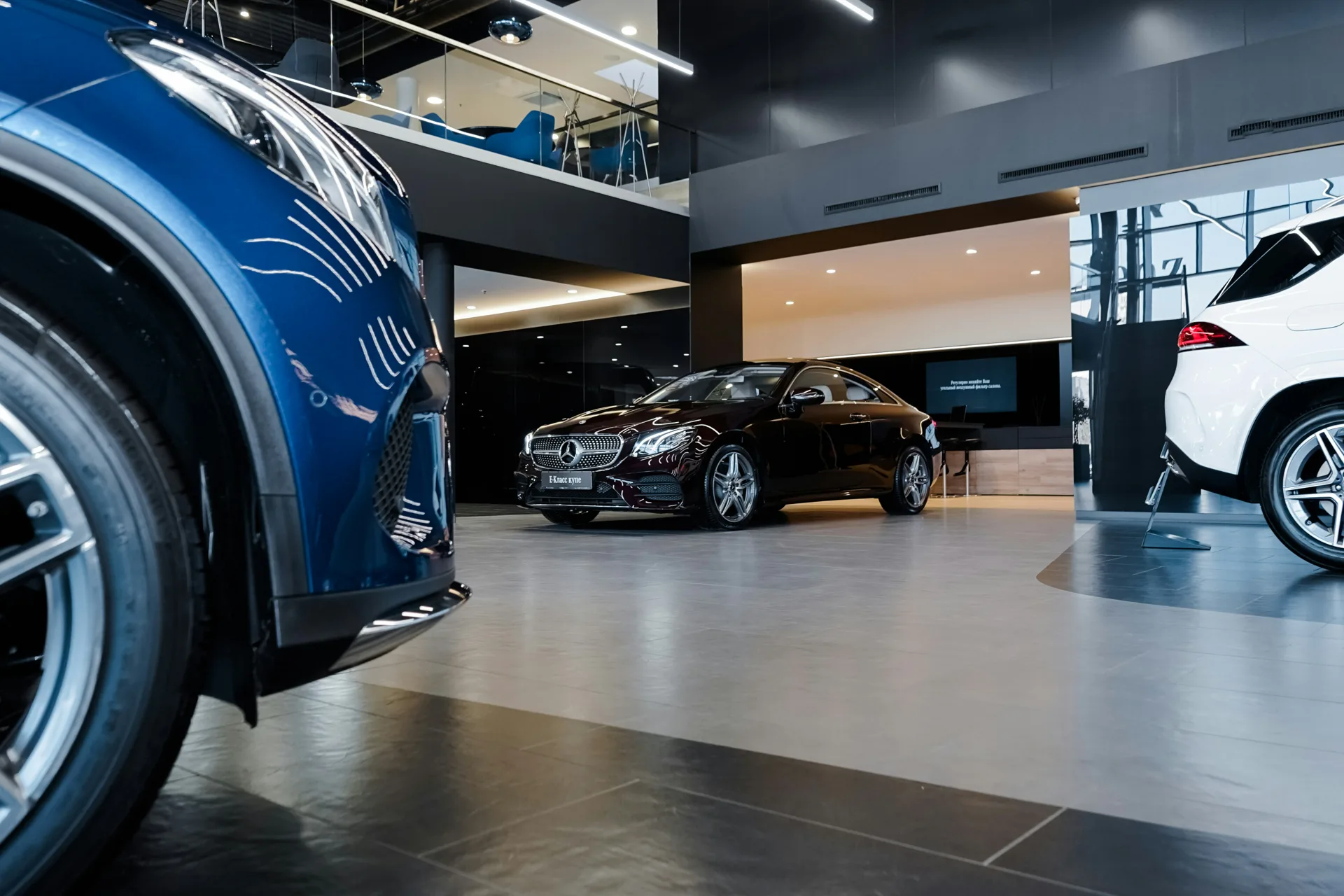 polished concrete showroom floor in a Portland retail space