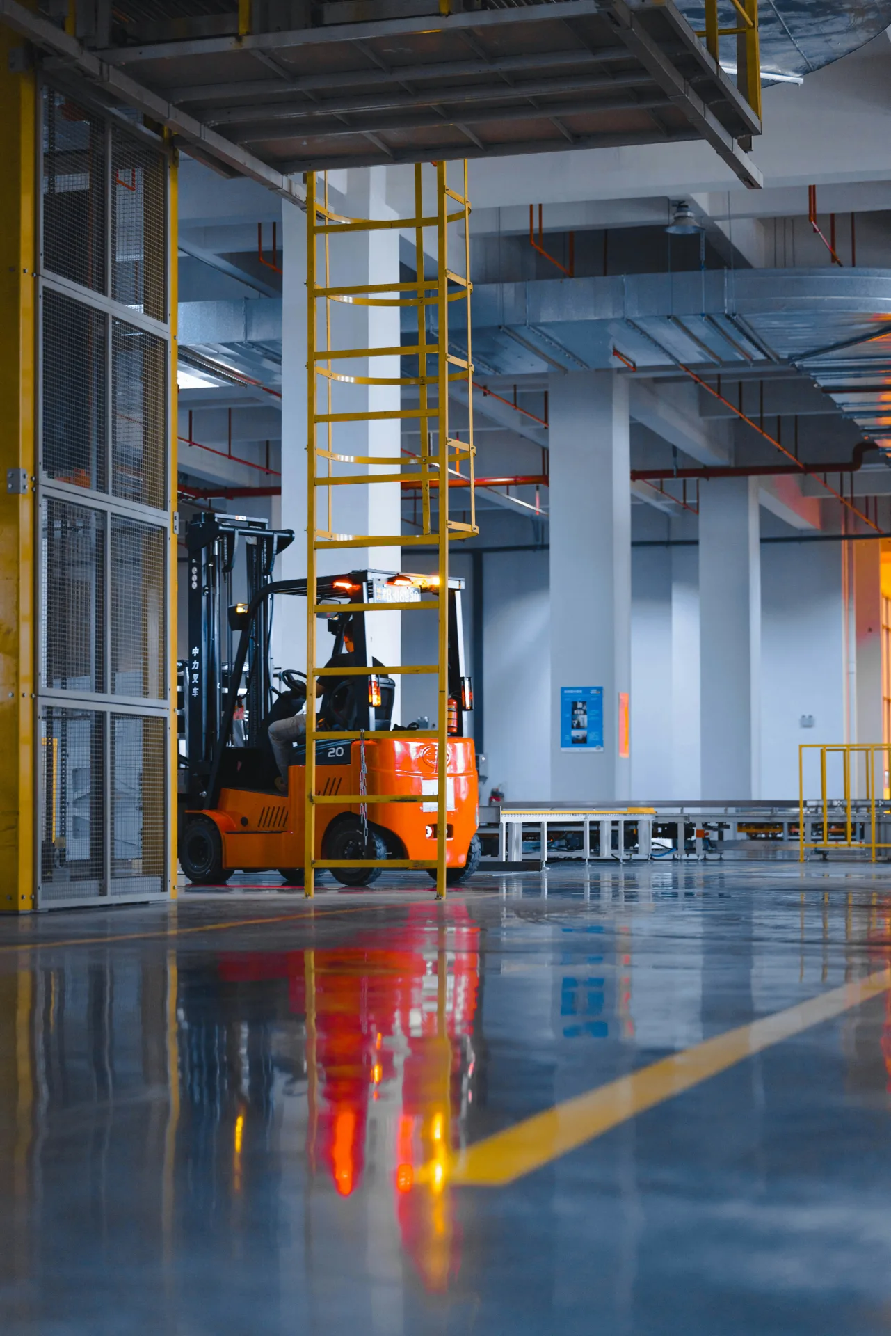 densifier being applied to a Portland manufacturing floor for dust control