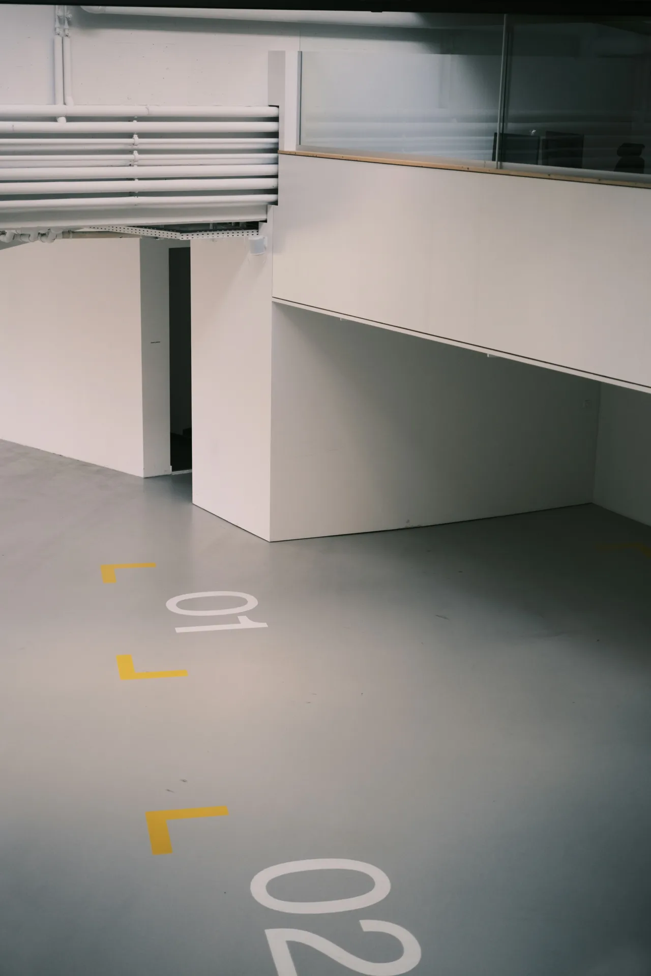 replaced section of cold storage floor matched to surrounding system