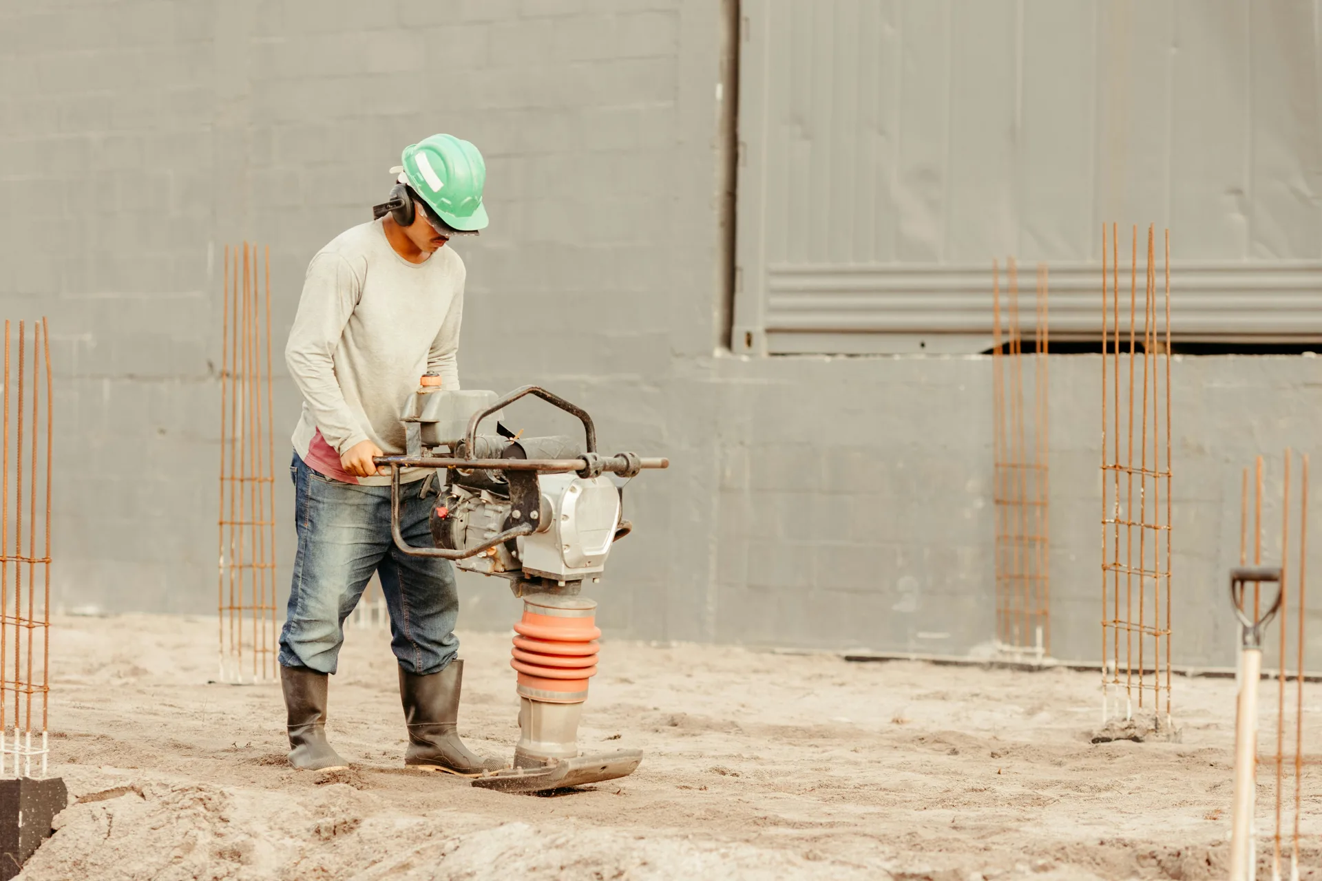 base prep before a driveway repair pour in Portland