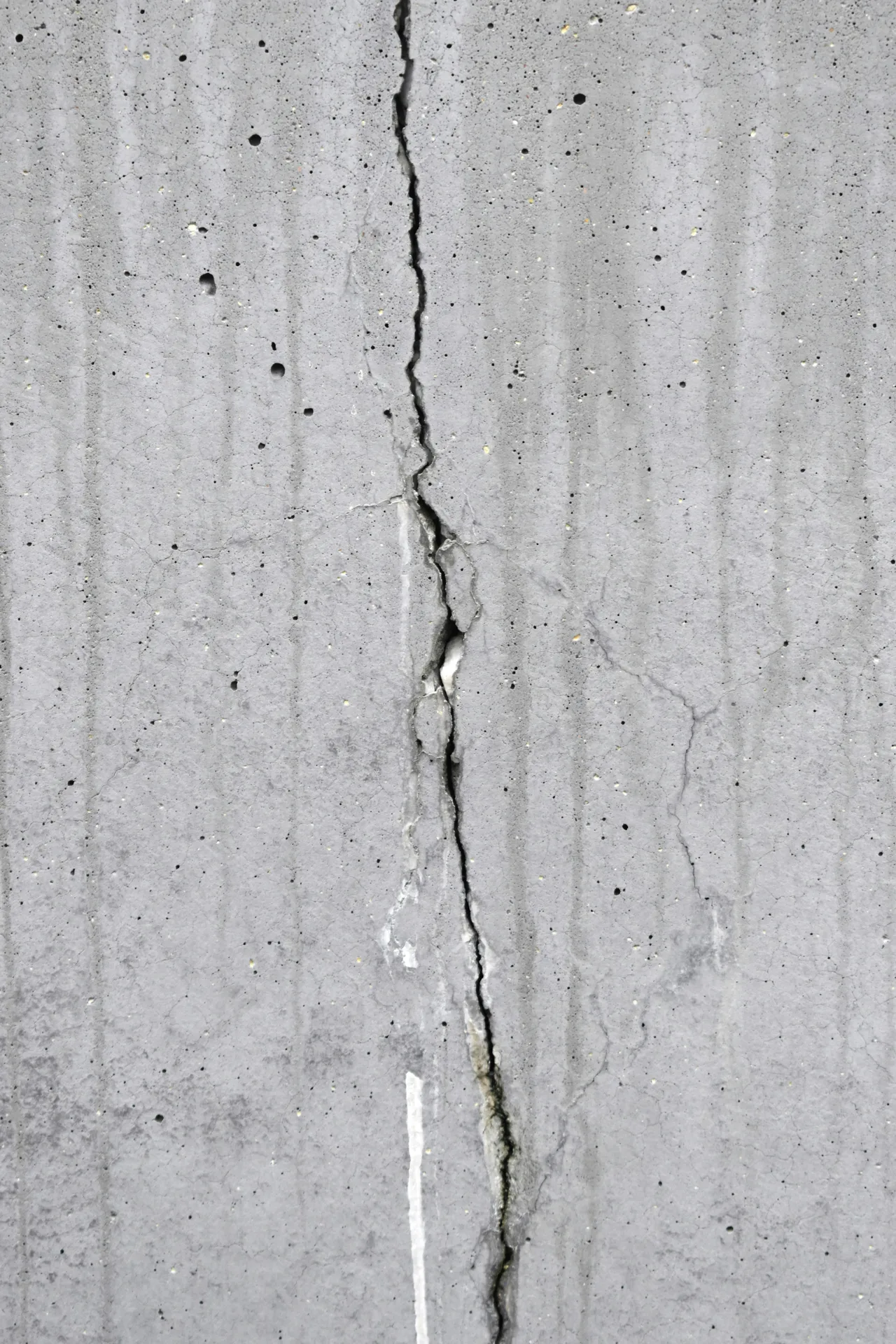 Sika injection port installed on a concrete crack