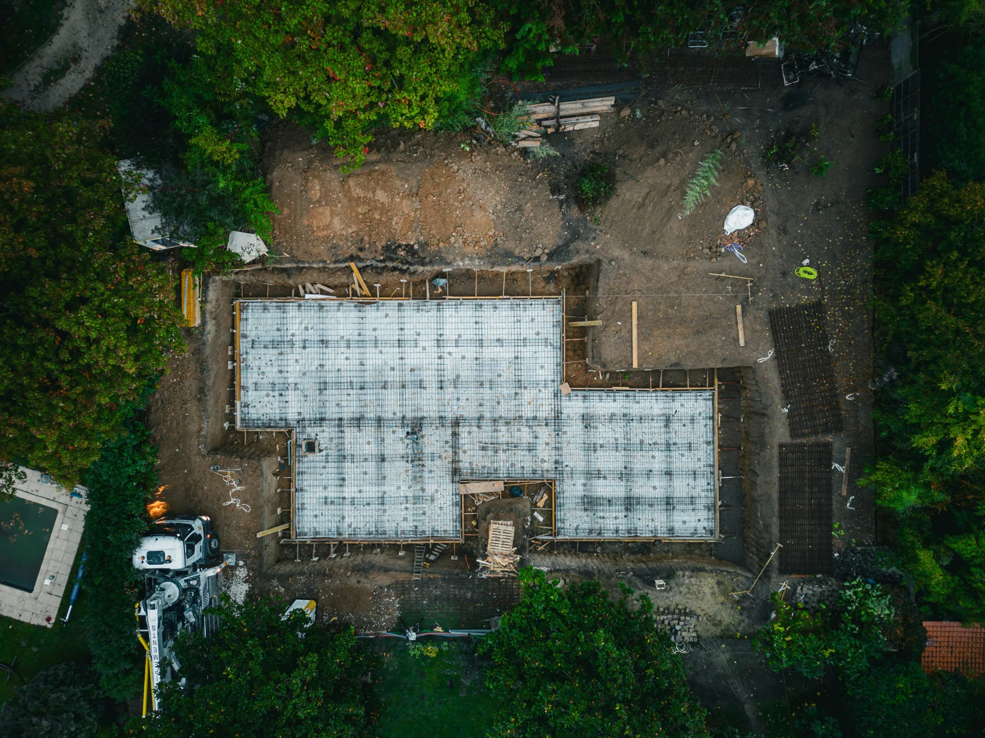 underpinning bays numbered along an existing foundation in Portland