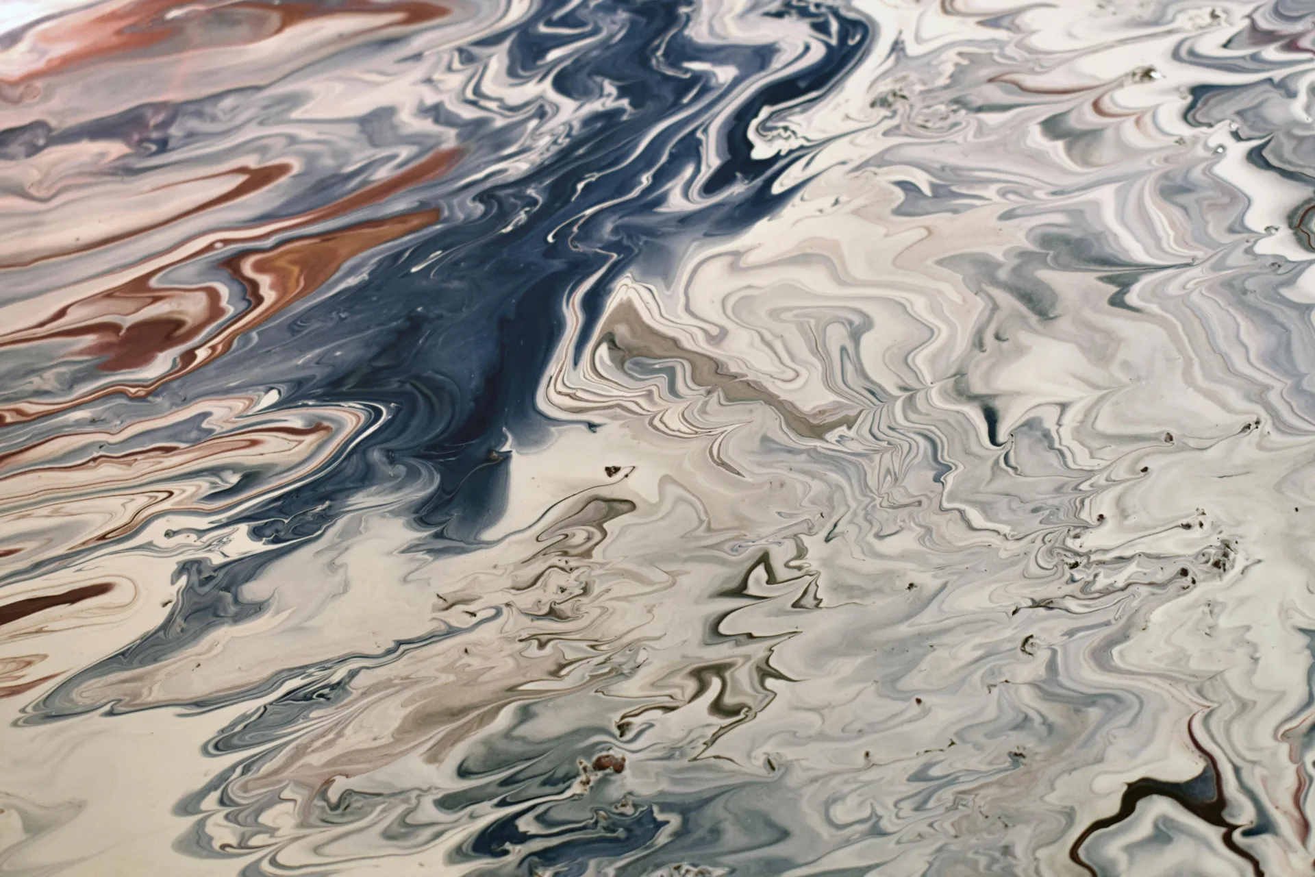 metallic epoxy floor coating in a Portland home