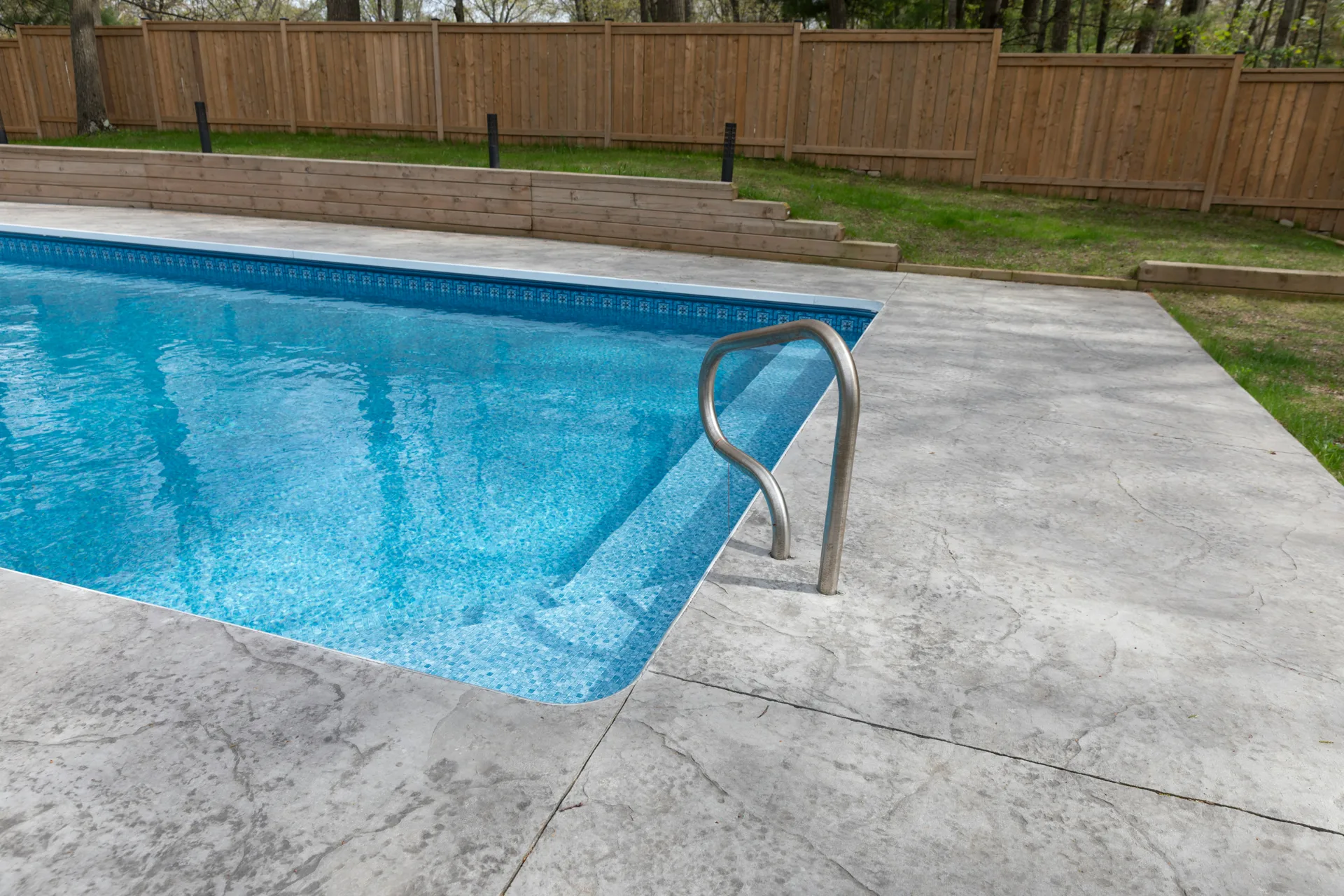 stamped concrete patio in a slate pattern in Portland